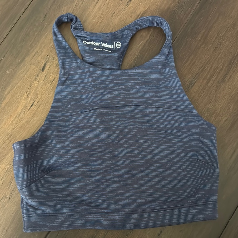Outdoor Voices Blue Sports Bra